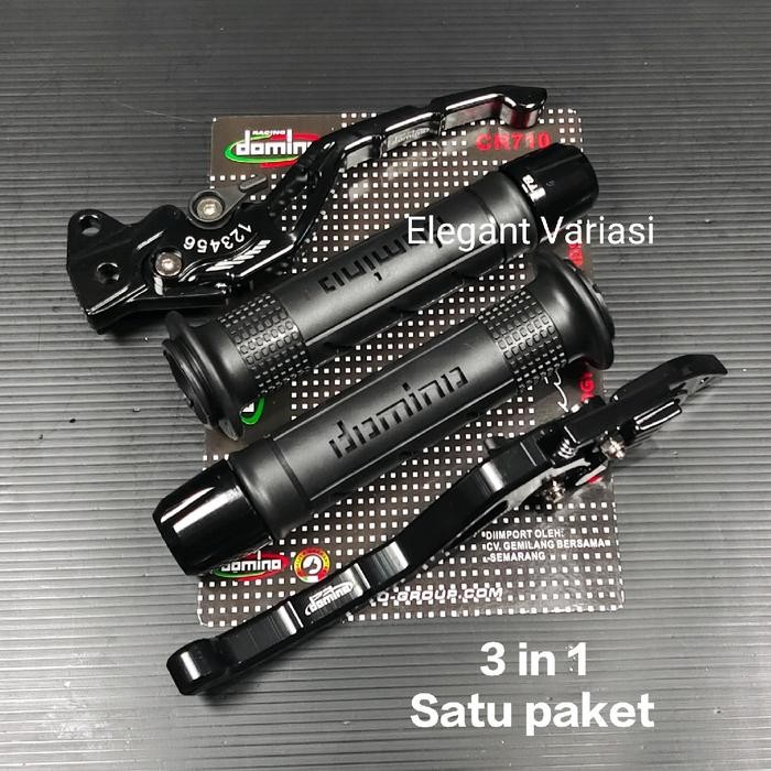 CUCI GUDANG..!! HANDGRIP SISIK EMPUK + HANDLE REM STELAN CNC + JALU STANG FULL CNC TIPE BEAT KARBU
