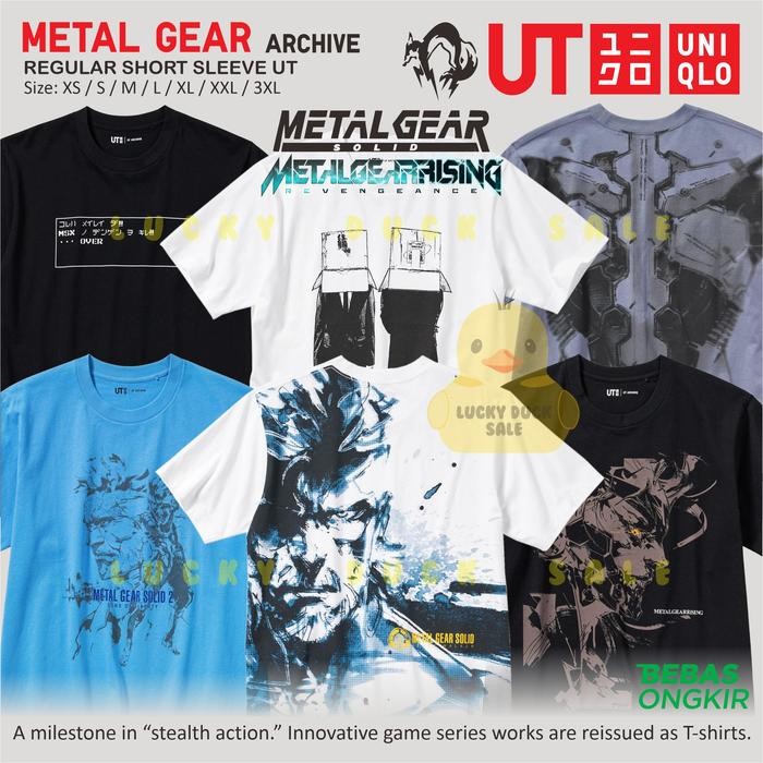 Modo- Uniqlo Metal Gear Ut Shirt Solid Snake Raiden Kaos Big Boss Gray Fox