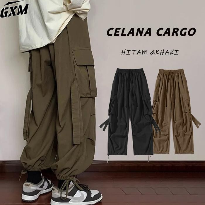 Modo- Celana Cargo Korean Style Pria Celana Harem Pria Import Celana Panjang Pria Harem Hip