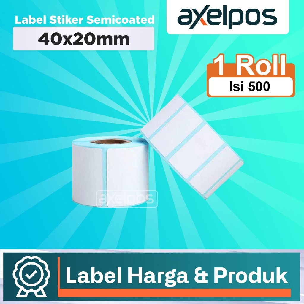 

LABEL STIKER SEMICOATED 1LINE 40X20MM ISI 500 LEMBAR