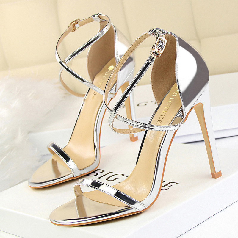 BIGTREE Shoes Buckle Strap High Heels 2024 New Women Heels Sandals Stiletto 11cm Sexy Heels Party Sh