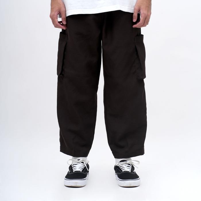 Ikonik- Roughneck Ap019 Brown Off Day Ankle Pants Casual Nyaman