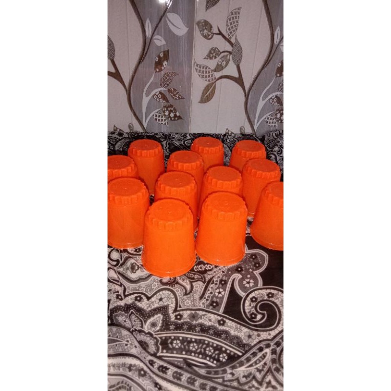 Bombardilomedis Gelas Jamu Plastik Kecil 1 Lusin / Gelas Plastik Mungil / Gelas Plastik Tahan Panas