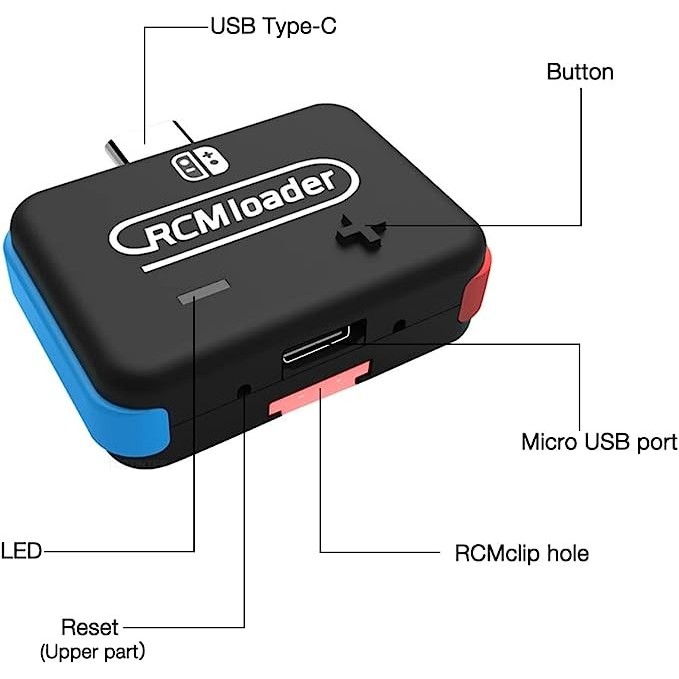 Sky P Rcm Loader Nintendo Switch Dongle Atmoshphere V5 Black #Gratisongkir