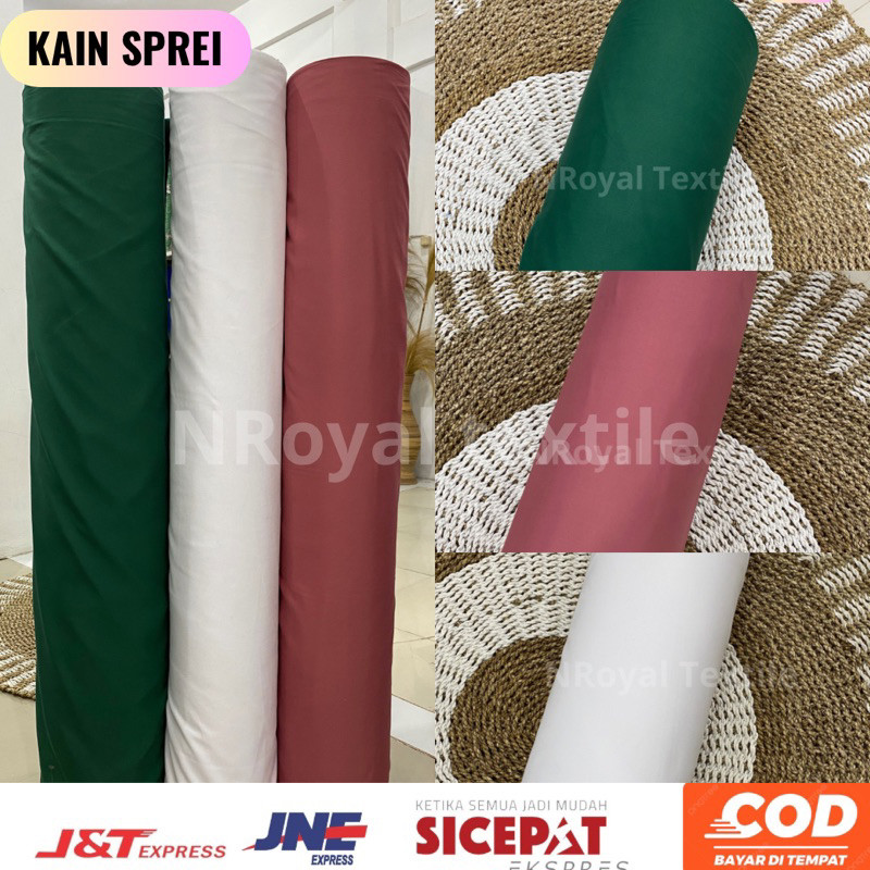 Bombardilomedis Kain Sprei Polos Polymicro Lebar 240 Cm Meteran