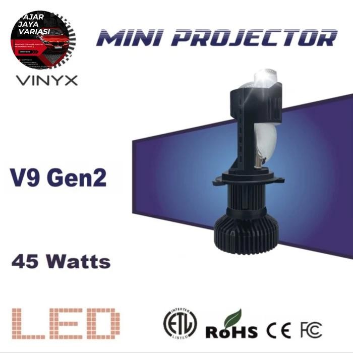 Lampu Vinyx V9 Gen 2 H4 Projector Mini Projector Lens Lensa