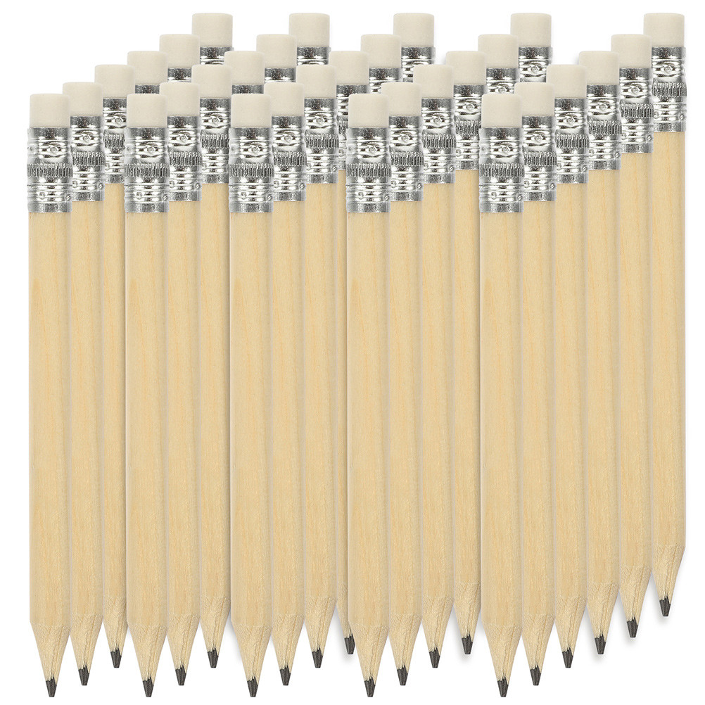 

35Pcs Mini Wooden Golf Pencils 10Cm Short Eraser For Kids Students Teachers Sketching Drawing Tools