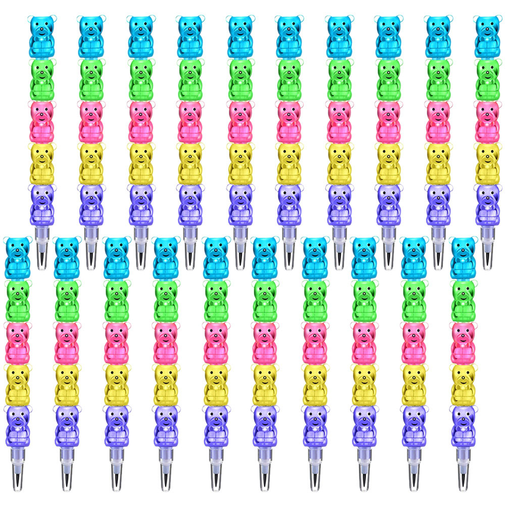 

30 Pcs Animal Shaped Building Block Pencils Kids Stackable Plastic Stacking Writing School Supplies