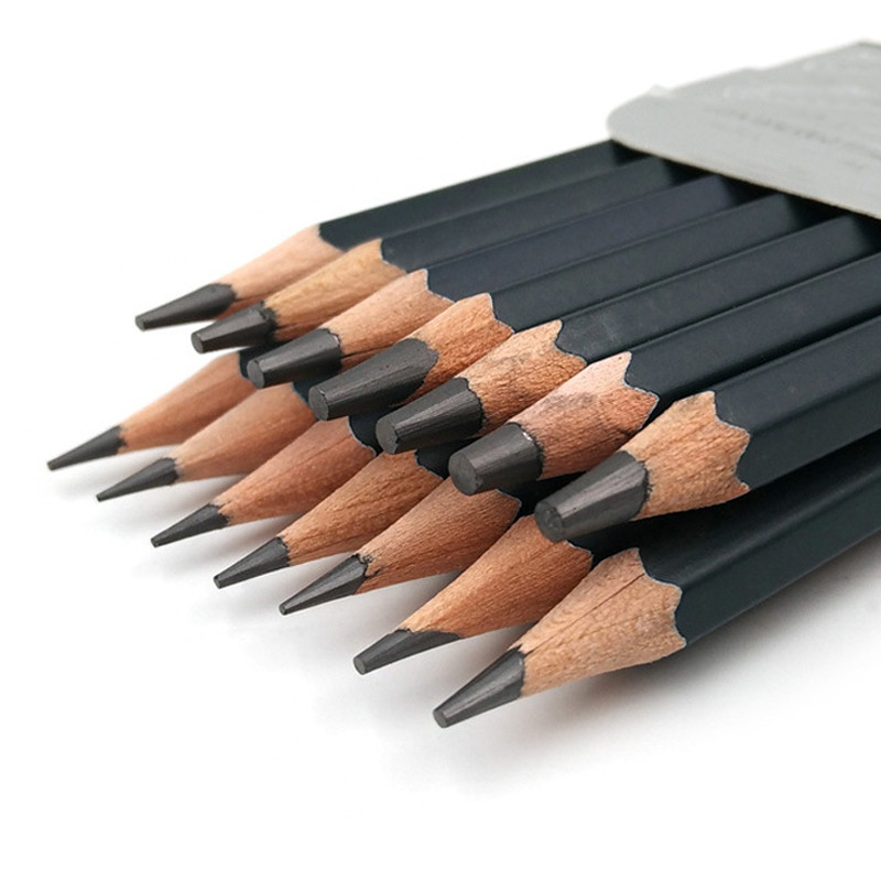 

12/14Pcs Set Professional Sketch Drawing Pencil Set Hb 2B 6H 4H 2H 3B 4B 5B 6B 10B 12B B Painting