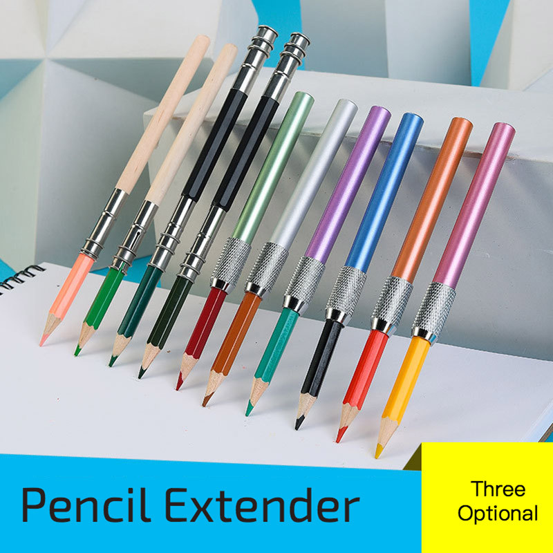 

1 Pcs Adjustable Dual Head /Single Head Pencil Extender Holder Sketch School Painting Art Write Tool