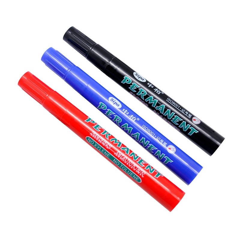 

Permanent Marker Pen Black/Blue/Redmarker Pen 3.0Mm Pen Tip Work On Most Surface