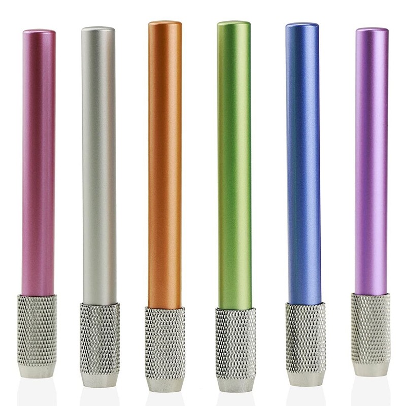 

6Pcs Metal Color Rod Single-End Pencil Extender Pencil Extender Pen Receptacle Pen Extension Pencil