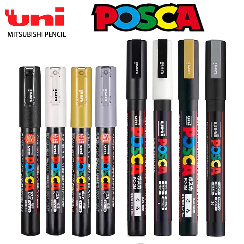 

Japan Uni Posca Markers Pen Set Pc-1M/3M/5M Permanent Acrylic Paint Pen Quick Dry Graffiti Painting