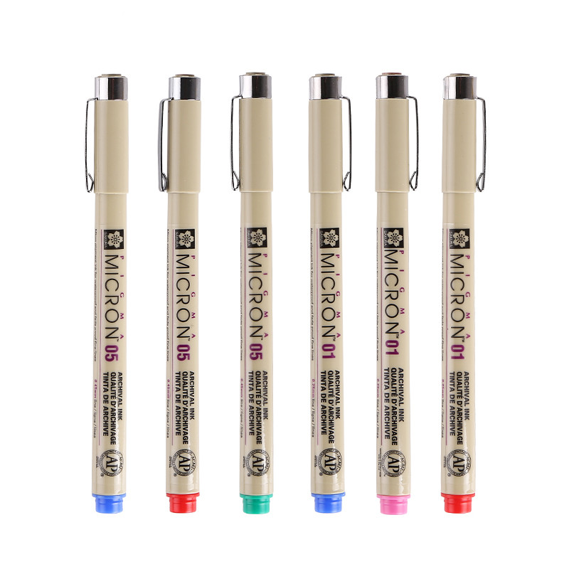 

1Pcs Sakura Colored Pigma Micron Pen 0.25Mm 0.45Mm Fine Liner Drawing Art Markers For Dessin Sketch
