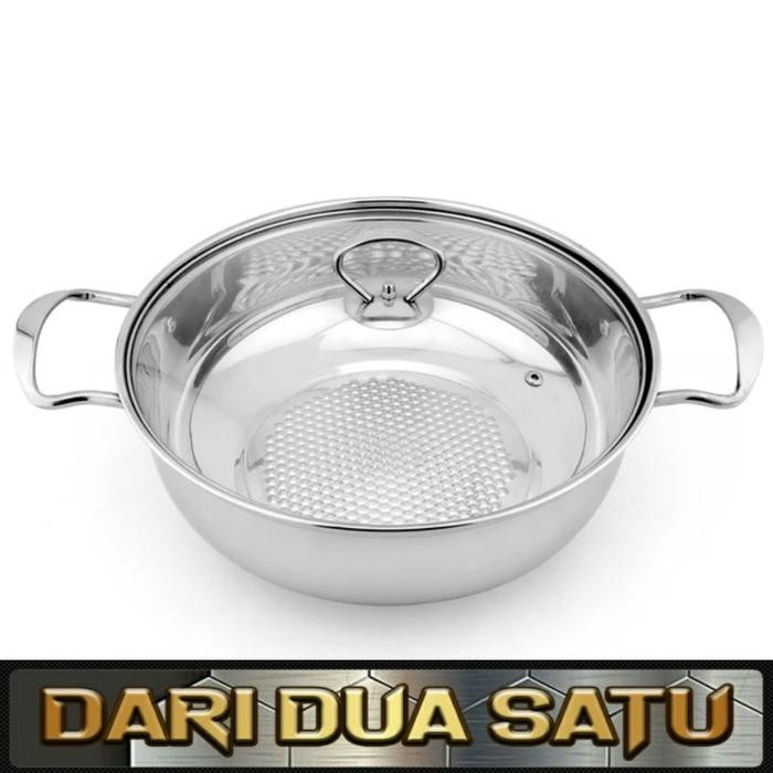 Terbaru Panci Shabu Sukiyaki Grill Stainless Tutup Kaca