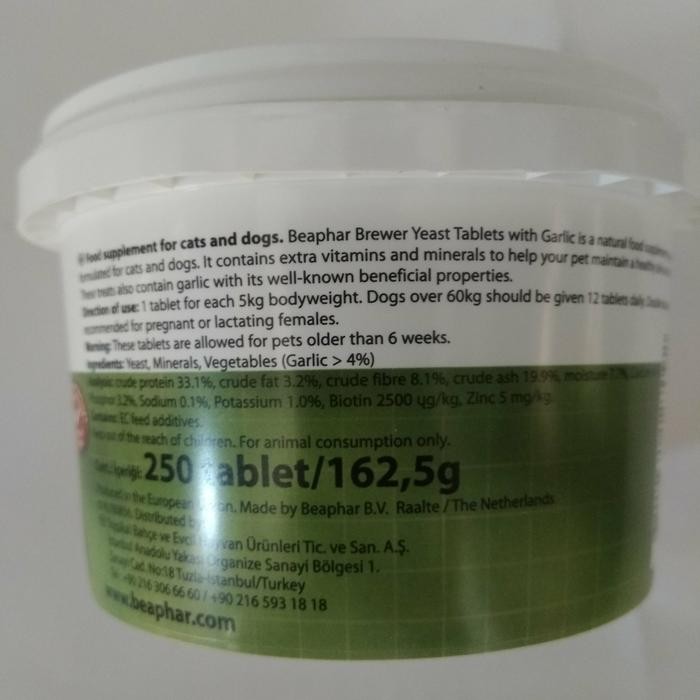 beaphar brewer yeast tablets vitamin bulu untuk anjing dan kucing