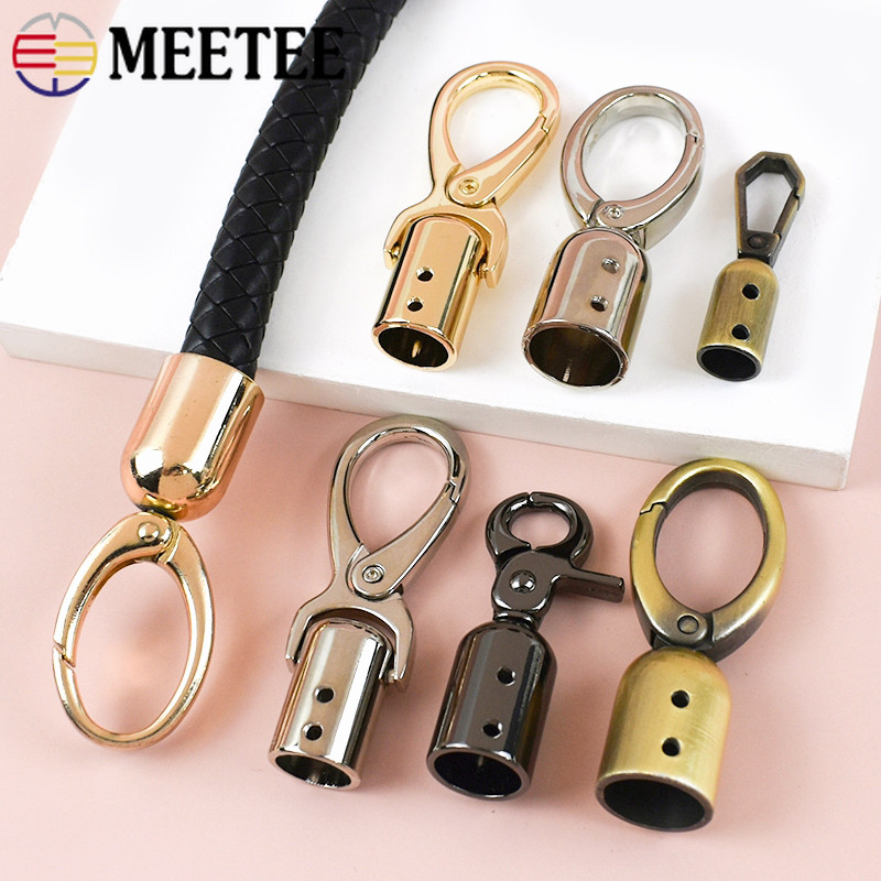 

5Pcs 8-15Mm Metal Handbag Strap Stopper Buckle Cap Snap Hanger Tassel End Carabiner Clip Connector