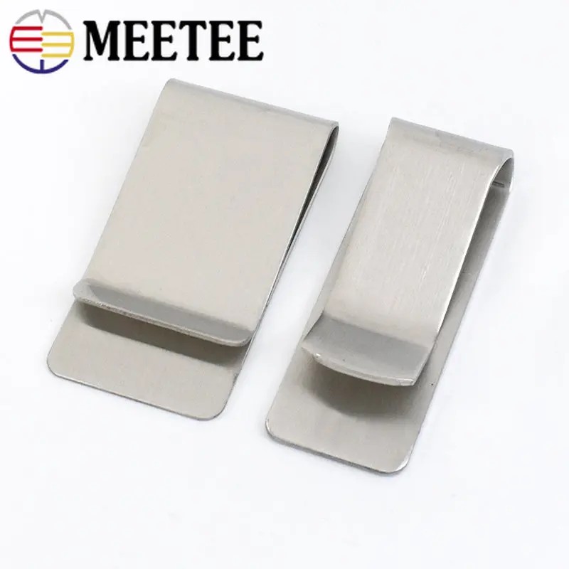 

2/5Pcs Meetee Metal Money Clip Stainless Steel Clamp Belt Leather Craft For Notebook Holder Spring