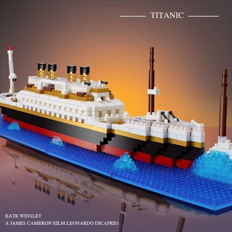 1878Pcs Mainan Block Kapal Pesiar Besar Dengan Lampu / Kapal Pesiar Block Toys / Kapal Pesiar Mainan