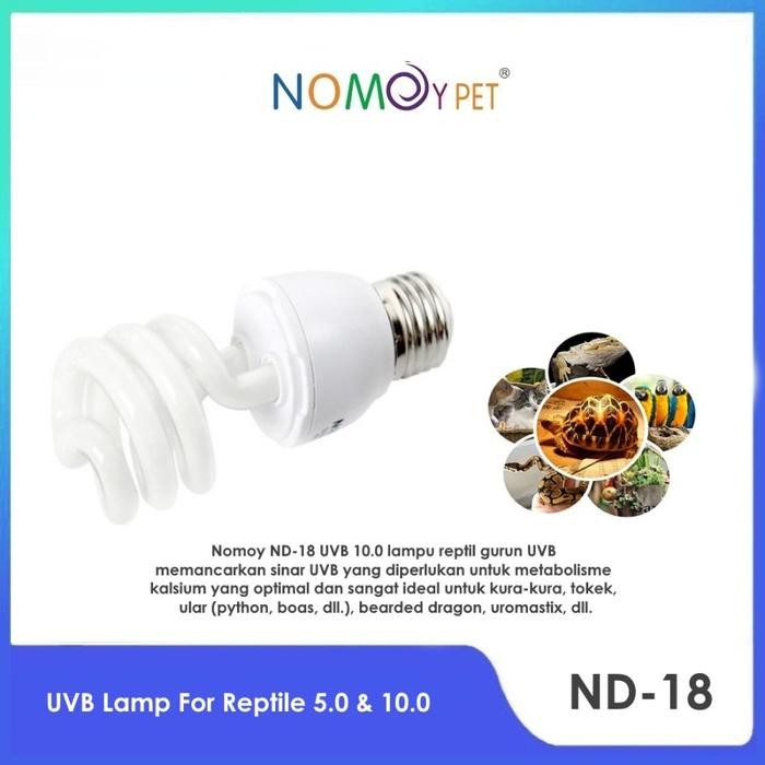 TERLARIS Lampu UVB Reptil Gurun Sulcata Kadal Nomoy ND-18 13w (5.0)