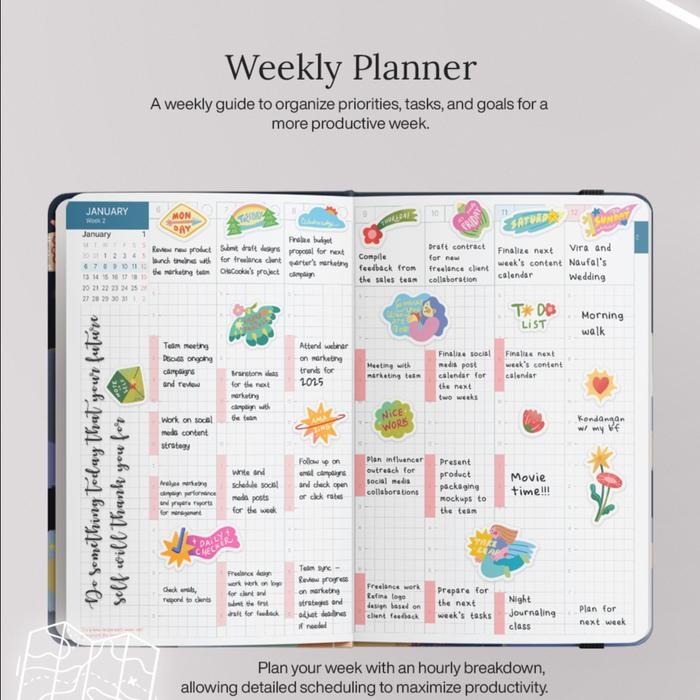 

AqibSaza Life Plan Journal - Life Plan Journal 2025 Special Artist Collaboration/One Year Planner/A5