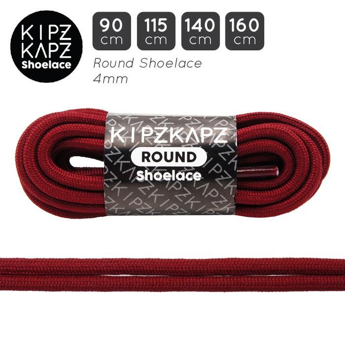 Fleekstep- Kipzkapz Shoelace - Rs70 Red Maroon 90Cm 115Cm 140Cm 160Cm Round 4Mm