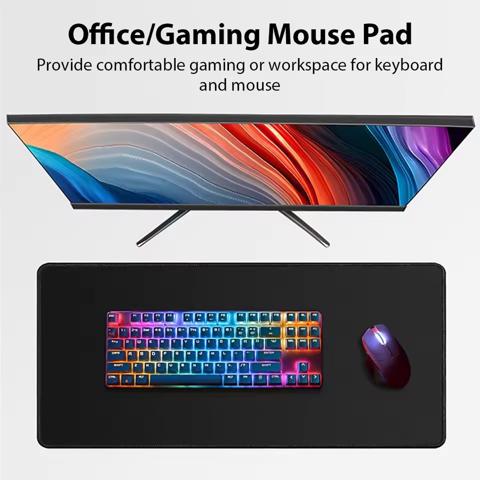 

Big Mouse Pad Large Xxl Office Carpet Gamer Rug Black Mouse Mats Desk Accessories Computer Table