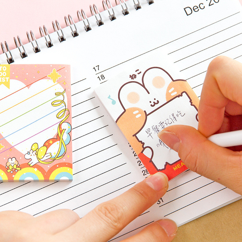 

Korea Rabbit Memo Pad Can Tear Off Portable Message Stick Memo Notepad Mini Notebook Office Sticky