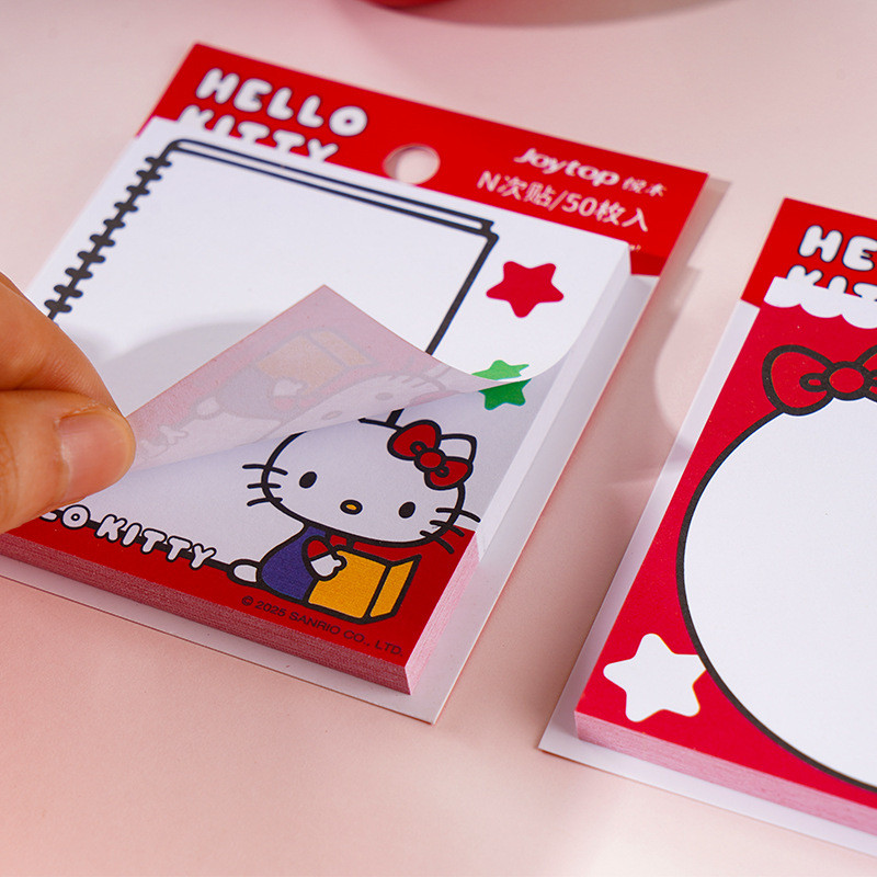 

Kawaii Anime Hello Kitty Student Self Adhesive Note Pad Stationery Cute Girl Message Memo School