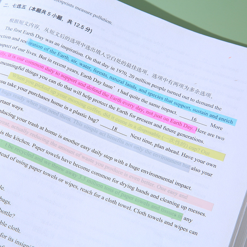 

5Sets Kindfuny 160Pcs Stickers Transparent Bookmarkers Tabs Flags Stationery Posted It Tabs Memo Pad