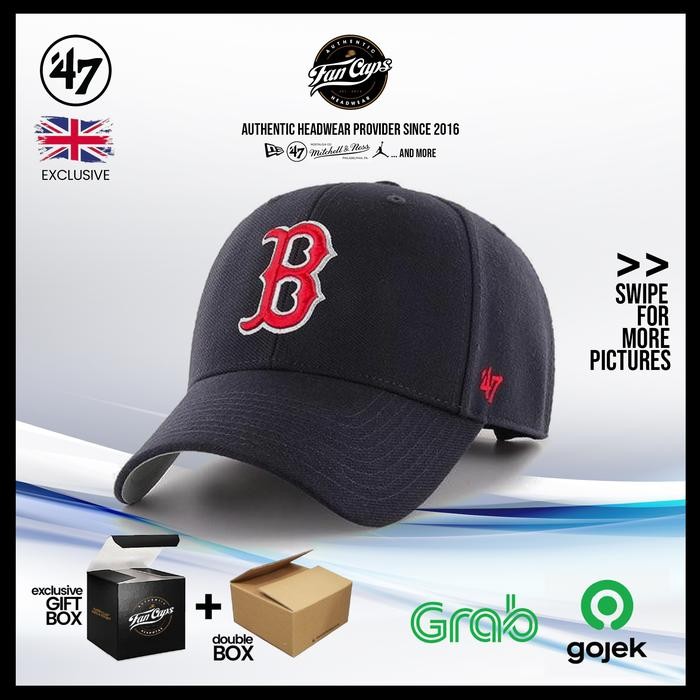 Capbro- [Original] Boston Red Sox '47 Mlb On Field Replica '47 Mvp Cap