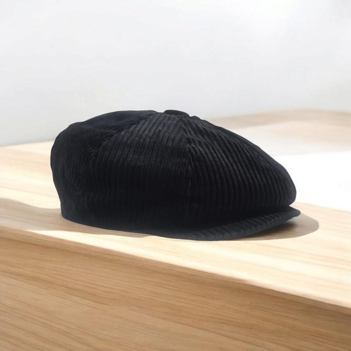 Capbro- Newsboy Cap Corduroy Black The Original Thejam.#Localpride