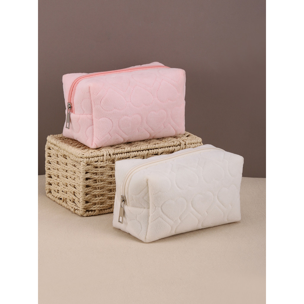 

Love Solid Color Pencil Case Large Capacity Pen Pouch Portable Storage Bag Trousse Pillow Pen