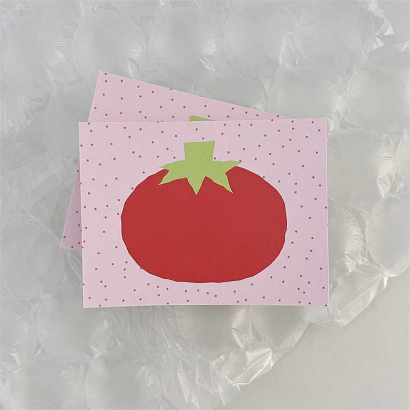 

50Sheets Korean Ins Retro Cartoon Tomato Memo Pad Journal Stationery Wall Deco Message Paper To-Do