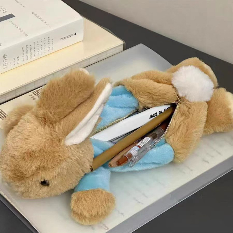 

Cute Plush Rabbit Pencil Case Student Stationery School Supplies Kawaii Doll Back To School Animal