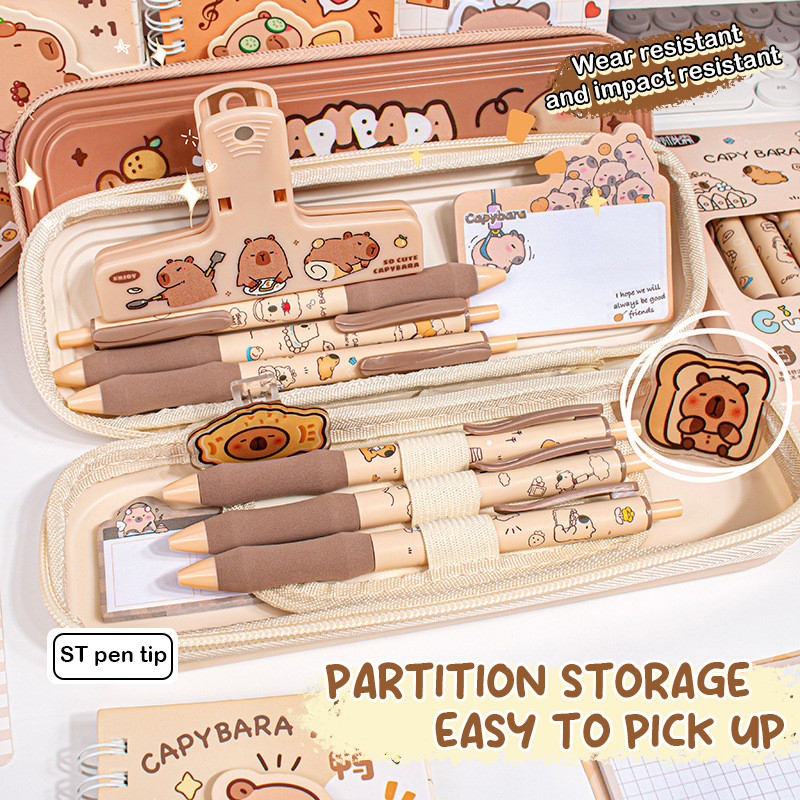 

Cartoon Capybara Pen Bag Pencil Case Large Capacity Dirt-Resistant Portable Pencil Case Stationery