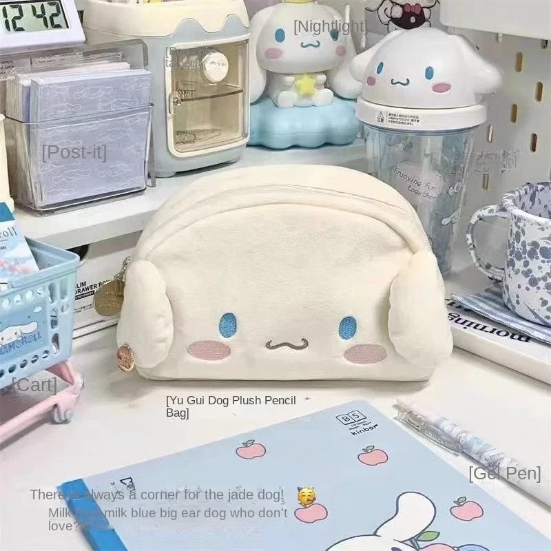 

Hello Kitty Plush Bag Anime Sanrio Cinnamoroll Cosmetic Storage Bags Cartoon Kawaii Pachacco Pencil