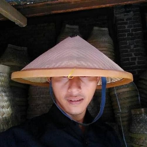 Capbro- Topi Caping Petani Fashion Bahan Kulit Bambu