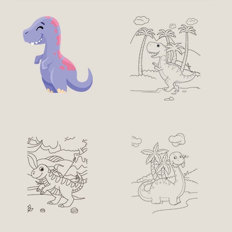 

16 Pages Boys Girls Children'S Coloring Books Mermaid Dinosaur Unicorn Baby Drawing Book School