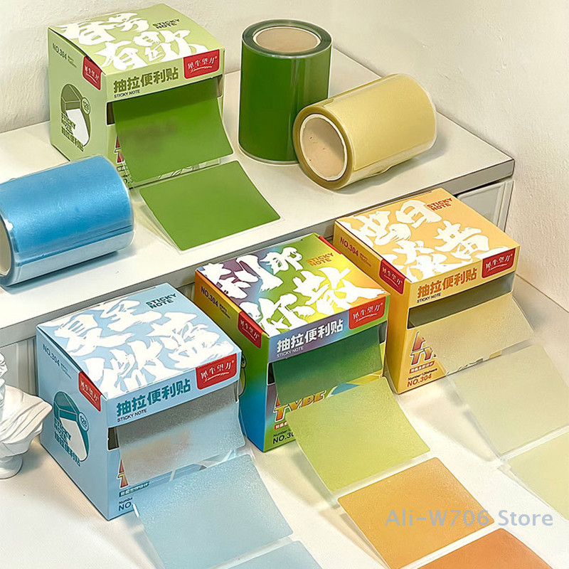 

126 Sheets Color Matte Sticky Notes Pads Stationery Posted It Memo Notepad Notebook Pull-Out Message