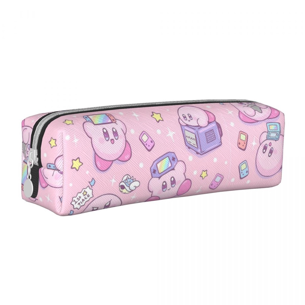 

New Kirbys Kawaii Gamer Cute Pencil Case Pencilcases Pen Box For Student Large Storage Bags Students