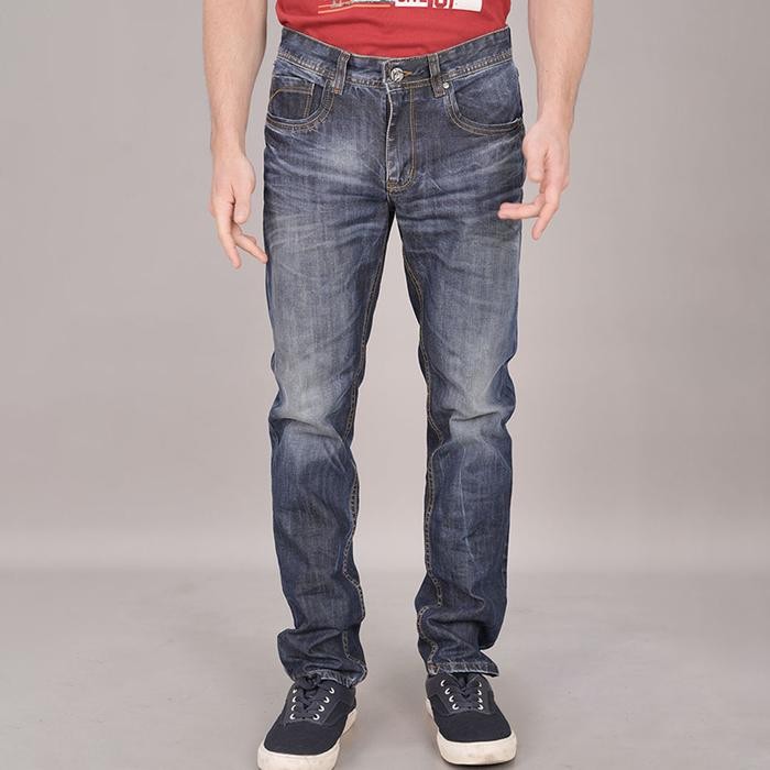 Wearon- Lgs - Celana Panjang Jeans Pria - Premium Denim - Biru - Slim Fit -