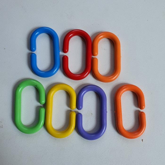 MANINAN RANTAI PLASTIK BESAR ISI 1 KG GROSIR WARNA CERAH