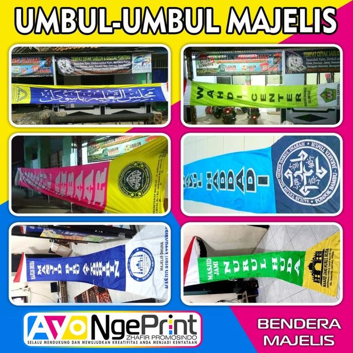 COBA SABLON UMBUL-UMBUL MAJELIS / MASJID / PESANTREN / YAYASAN - 50X300 CM THY