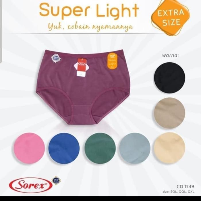 Aluna- Cd Celana Dalam Wanita Extra Size Sorex 1249 Uk Eql Qql Qxl