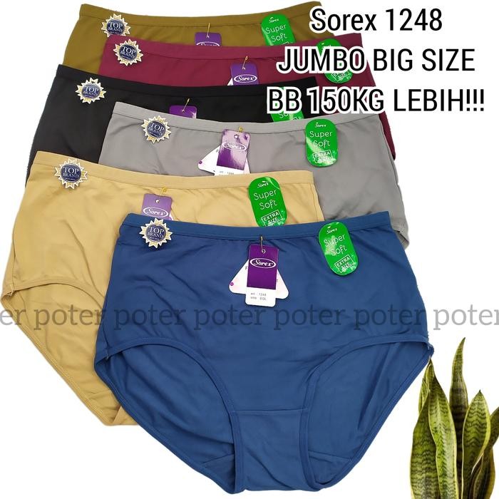 Satinya- Cd Celana Dalam Wanita Jumbo Sorex 1248 Extra Eql Qql Qxl 3Xl 4Xl 5Xl