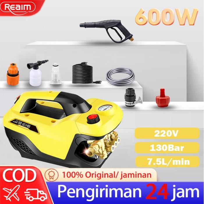 REAIM 900W Alat Cuci Sepeda Motor dan Mobil Uap Pembersih Mesin cuci lantai rumah tangga tekanan