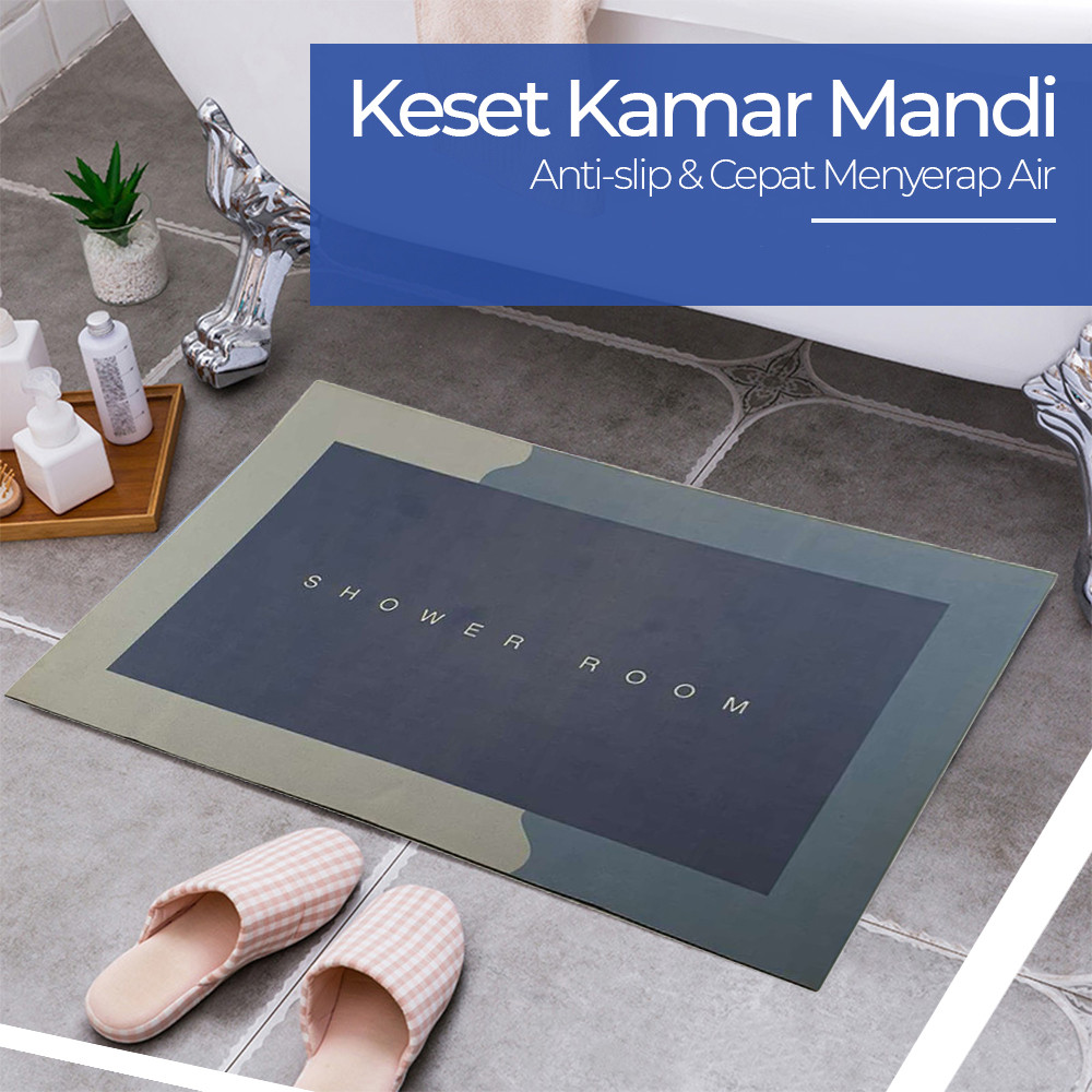 HUMMI X DIATOM Keset Kamar Mandi Anti Slip Absorbent Rectangle 59x39.5cm