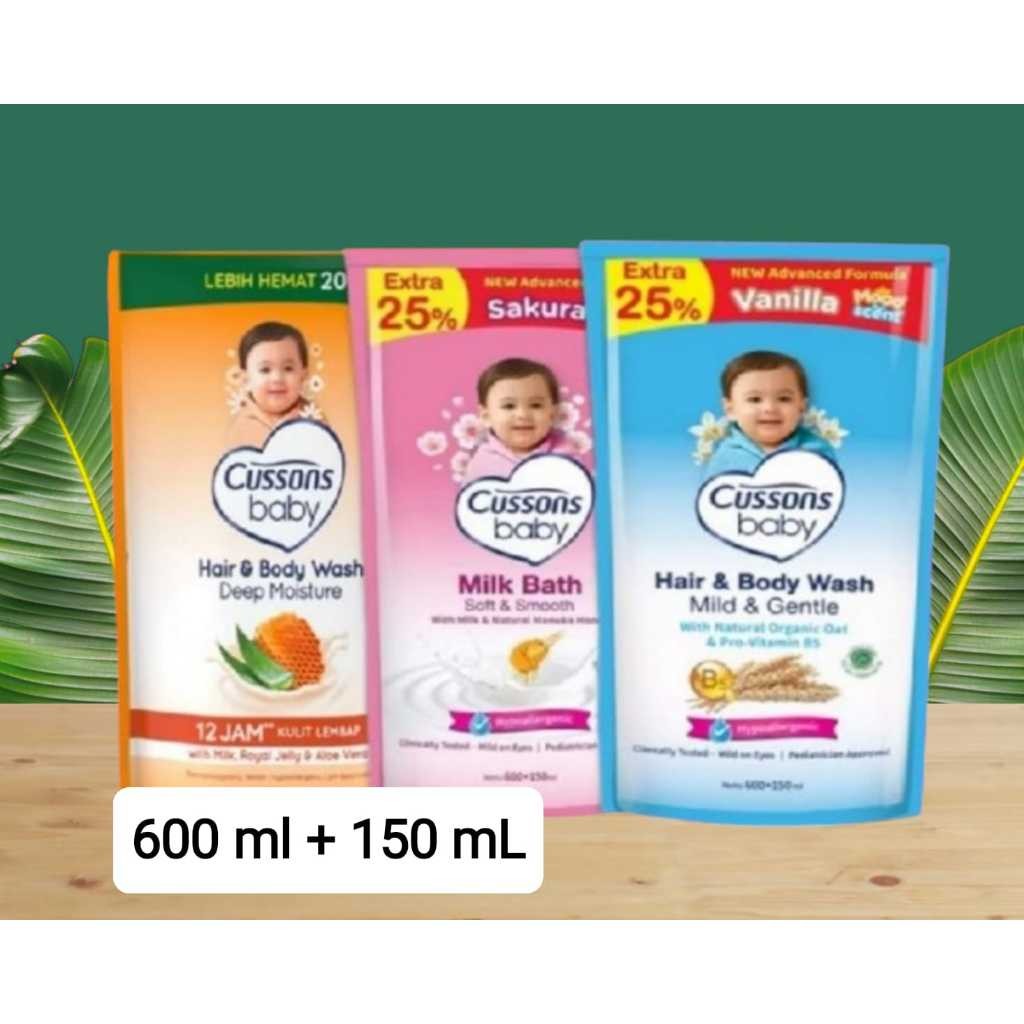 CUSSONS BABY MILK BATH 600 ML + 150 ML REFILL