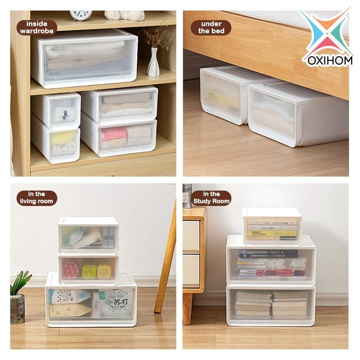 

Oxihom Laci Plastik Susun Lemari Pakaian Plastik Kotak Penyimpanan Storage Box Oganizer Mainan